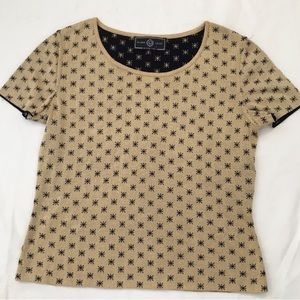 St. John Sport Gold Star Knit Top